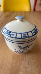 Suikerpotje met deksel gien oiseau blue, Ophalen of Verzenden, Porselein, Overige stijlen, Overige typen