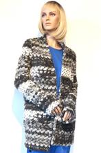 TRAMONTANA Grijs/Wit Gestreept Gebreid Wollen/Mohair Vest S, Kleding | Dames, Truien en Vesten, Tramontana, Ophalen of Verzenden