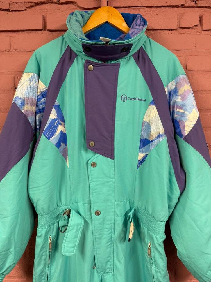 Vintage Fout Skipak van Sergio Tacchini maat 56 / XL, Kleding | Heren, Wintersportkleding, Zo goed als nieuw, Pak, Maat 56/58 (XL)