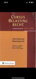 Cursus Belastingrecht Internationaal Belastingrecht 20252026, Boeken, Woordenboeken, Ophalen of Verzenden, Zo goed als nieuw, Overige uitgevers