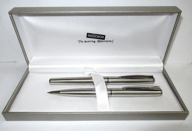 INOXCROM luxe pennen set: vulpen met potlood шт doos., Verzamelen, Pennenverzamelingen, Nieuw, Pennenset, Ophalen of Verzenden