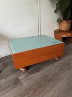 Strakke salontafel op wielen, Huis en Inrichting, Tafels | Salontafels, Ophalen, 50 tot 75 cm, 50 tot 100 cm, Zo goed als nieuw