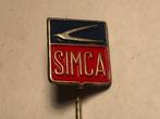 Metalen SIMCA AUTOMERK Speld (Blauw/Rood/Metaalkleur)., Verzenden, Zo goed als nieuw, Transport, Speldje of Pin