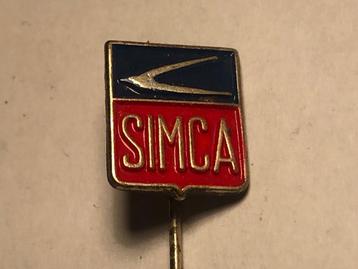 Metalen SIMCA AUTOMERK Speld (Blauw/Rood/Metaalkleur). beschikbaar voor biedingen