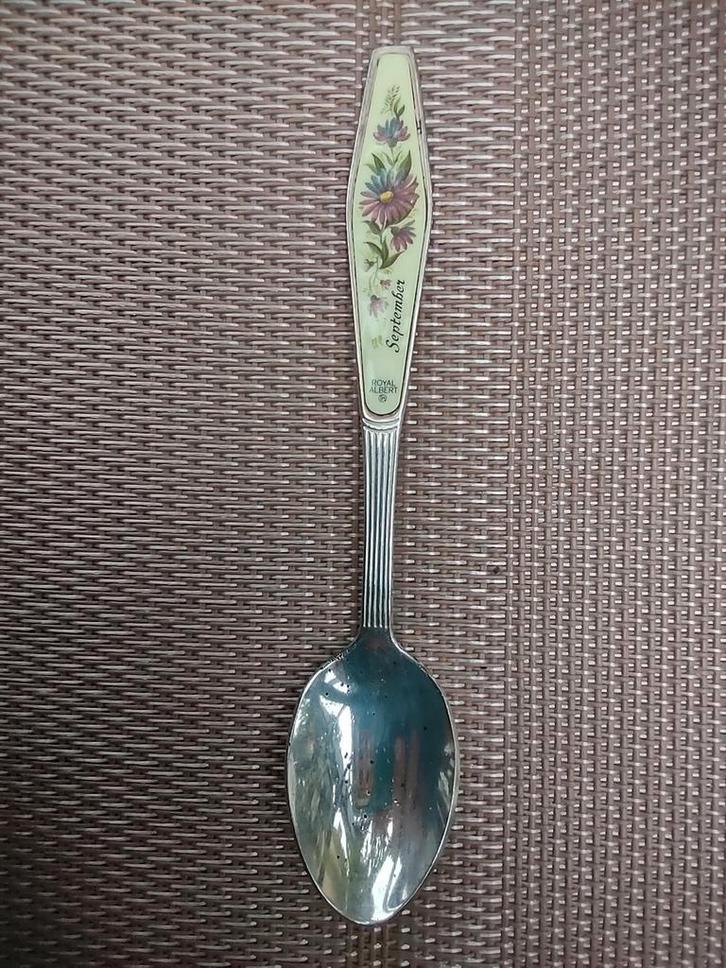 Mooi oud lepeltje. Royal Albert. September HCU Sliver plated, Antiek en Kunst, Antiek | Bestek, Ophalen of Verzenden