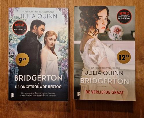 Julia Quinn -  De ongetrouwde hertog en de verliefde graaf, Boeken, Romans, Zo goed als nieuw, Nederland, Ophalen of Verzenden
