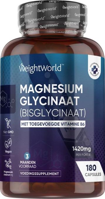 180 vegan Magnesium Bisglycinaat capsules - 1420 mg  beschikbaar voor biedingen
