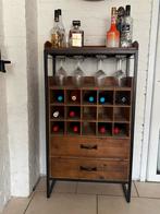 Wijnrek met laden & glazenhouder - 15 flessen, Huis en Inrichting, Ophalen, Zo goed als nieuw