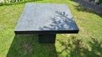 Tuintafel zwart gemeleerd vierkant 1meter bij 1meter, Ophalen, Gebruikt, Vierkant, Overige materialen