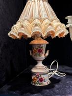 Saksisch porseleinen lampenvoet met kap - Nieuw!, Verzenden, Nieuw, Minder dan 100 cm