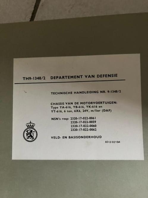 TH 9-1348/2 takelauto YA 616  ex NL leger, Verzamelen, Militaria | Algemeen, Landmacht, Boek of Tijdschrift, Nederland, Ophalen of Verzenden