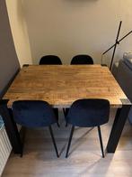 Mangohouten eettafel met 4 stoelen, Huis en Inrichting, Tafels | Eettafels, Ophalen