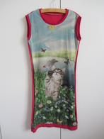 Roze jurk met poes maat 146, Ophalen of Verzenden, Zo goed als nieuw, Meisje, Jurk of Rok
