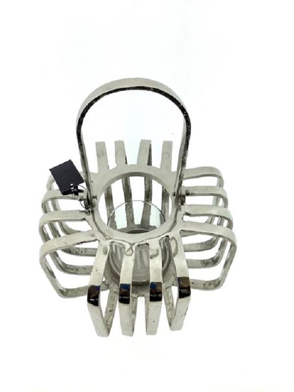 Windlicht - Colmore - Ruw aluminium - Nieuw, Huis en Inrichting, Woonaccessoires | Kandelaars en Kaarsen, Nieuw, Kandelaar, 25 tot 50 cm