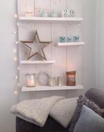 Steigerhout boekenkast white wash, Ophalen, Zo goed als nieuw
