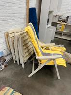 4x Inklapbare Tuinstoelen met Kussens, Ophalen, Gebruikt, Plastic, Inklapbaar