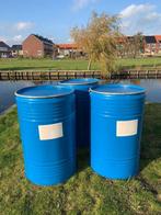 Grote voorraad 200L olievat vuurkorf brandton blik vat drum, 150 liter of meer, Ophalen, Zo goed als nieuw