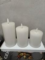 3 stuks Oplaadbare ledkaarsen echte was, Overige materialen, Wit, Nieuw, Ophalen of Verzenden