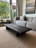 Massief eiken salontafel | Japandi | wabi sabi | Gehamerd, Huis en Inrichting, Tafels | Salontafels, Ophalen, 100 tot 150 cm, Eikenhout