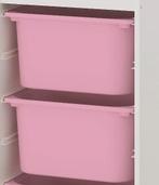 2 Roze Opbergbakken  trofast- Zo goed als nieuw!, Ophalen, Minder dan 50 cm, Zo goed als nieuw, Minder dan 50 cm