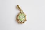 Vintage 14 Karaat Gouden Hanger Met Peridoot, Ophalen of Verzenden, Zo goed als nieuw, Met edelsteen, Goud