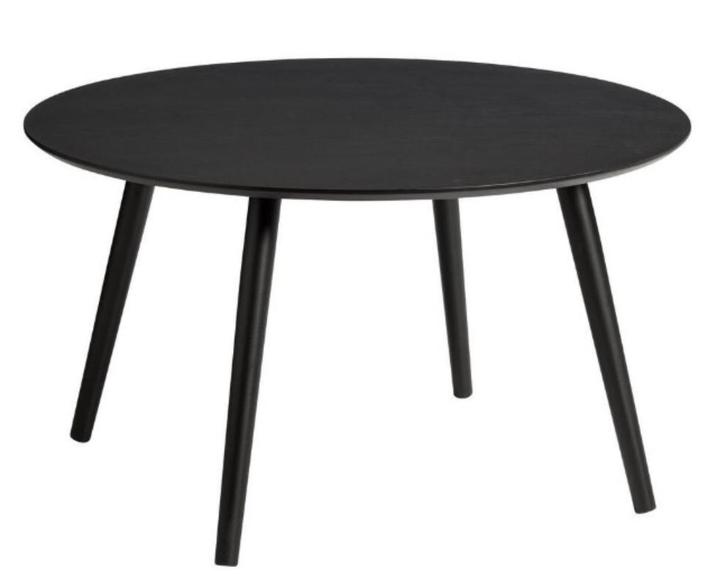 Zwarte, ronde salontafel, Huis en Inrichting, Tafels | Salontafels, Zo goed als nieuw, Minder dan 50 cm, 50 tot 100 cm, 50 tot 100 cm