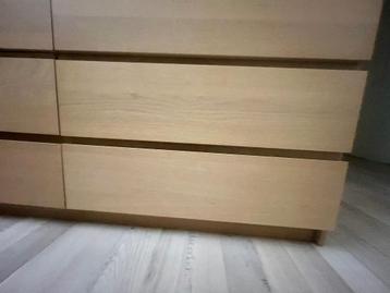 IKEA Malm Ladekast 6 lades 160 cm eikenfineer - afbeelding 3