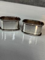 Servetringen servetband zilver 835 Schoonhoven 2 st J L oud, Ophalen of Verzenden, Zilver