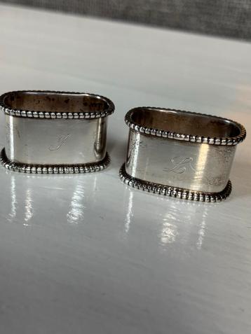 Servetringen servetband zilver 835 Schoonhoven 2 st J L oud beschikbaar voor biedingen