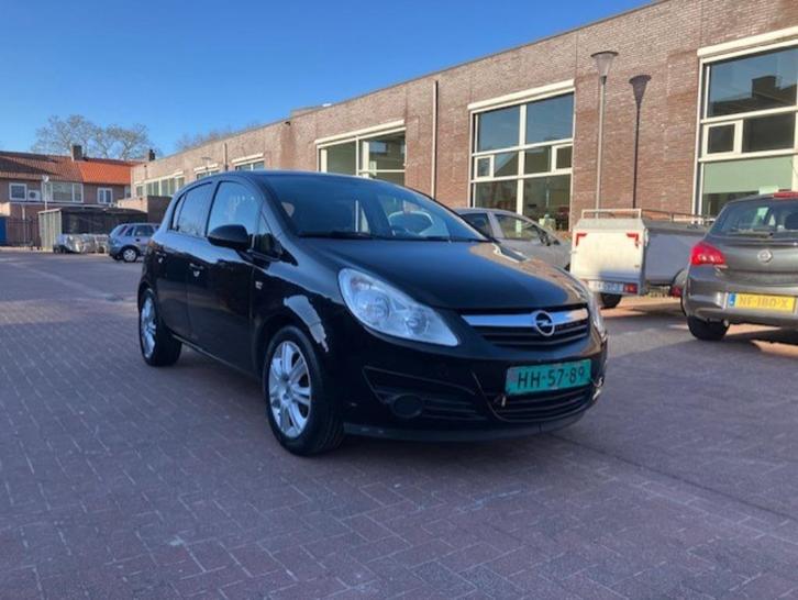 Opel Corsa 1.2 16V 5D 2009 Zwart AIRCO/APK/ONDERHOUD, Auto's, Opel, Bedrijf, Corsa, ABS, Airbags, Airconditioning, Android Auto