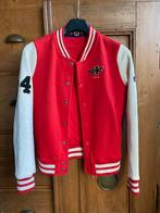 Superdry baseball jack rood-wit maat S, Kleding | Dames, Jassen | Zomer, Zo goed als nieuw, Maat 36 (S), Rood, Superdry