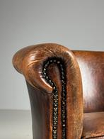 2x fauteuil schapenleer klassiek, Huis en Inrichting, Fauteuils, Ophalen, Zo goed als nieuw, 75 tot 100 cm