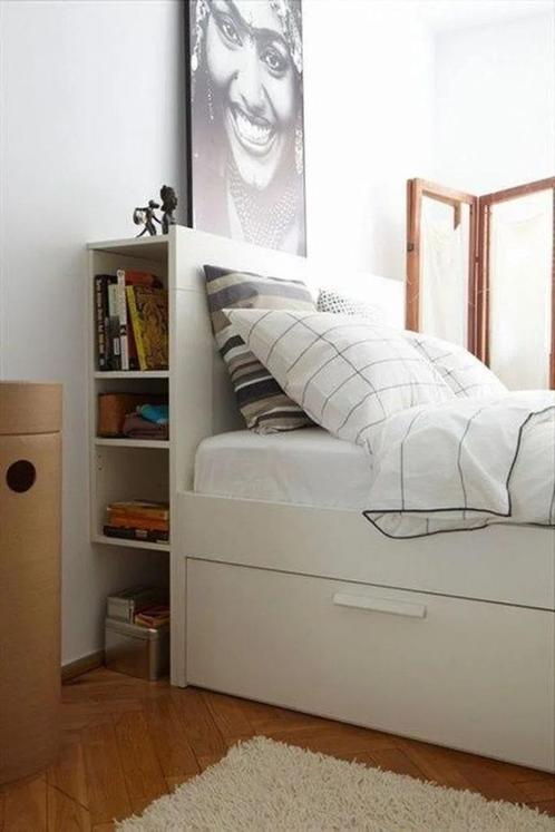 - gratis - IKEA hoofdeinde met opslagruimte voor bed 160, Huis en Inrichting, Slaapkamer | Bedden, Zo goed als nieuw, Tweepersoons
