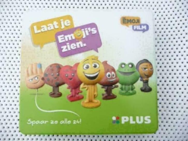 BLIK KOMPLEET MET EMOJ FIGUURTJES VAN PLUS 2010, Verzamelen, Supermarktacties, Plus, Verzenden