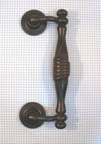 Deurgreep met Rozetten - 24 cm - IJzer - Bruin/roest kleur, Ophalen of Verzenden