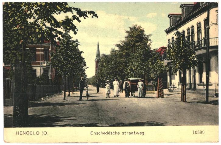 959213 Hengelo Ov Enschedesche straatweg Leuke oude kaart On, Verzamelen, Ansichtkaarten | Nederland, Ongelopen, Overijssel, Ophalen of Verzenden