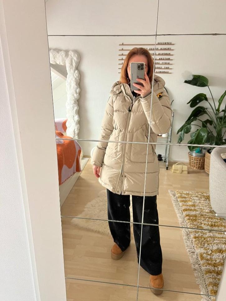Parajumpers winter puffer jas, Kleding | Dames, Jassen | Winter, Zo goed als nieuw, Maat 34 (XS) of kleiner, Beige, Ophalen of Verzenden