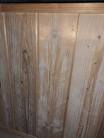 Steigerhouten bed met logeerlade, Ophalen, Gebruikt, 180 cm of meer, Matras