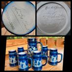 Antieke bierpulset – P. Lehmann – Grès d’Alsace – 6 bierpull, Ophalen of Verzenden, Gebruikt, Keramiek, Overige stijlen