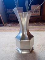 Tinnen vaas, Gebruikt, Overige kleuren, Ophalen of Verzenden, Glas