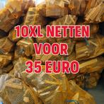 35€ - 10 XL netten haardhout / kachelhout / stookhout