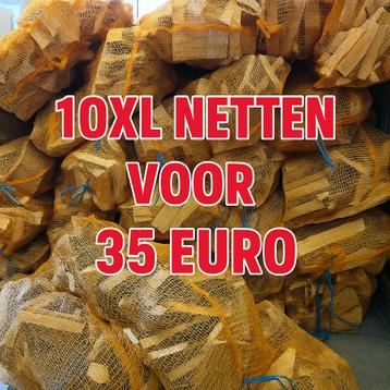 35€ - 10 XL netten haardhout / kachelhout / stookhout beschikbaar voor biedingen