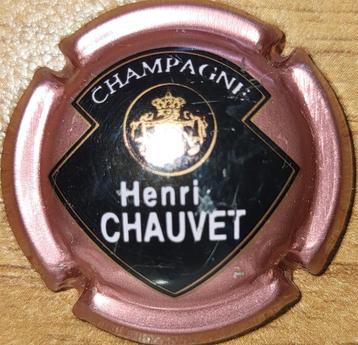 Champagnecapsule Henri CHAUVET roos & zwart nr.12 beschikbaar voor biedingen