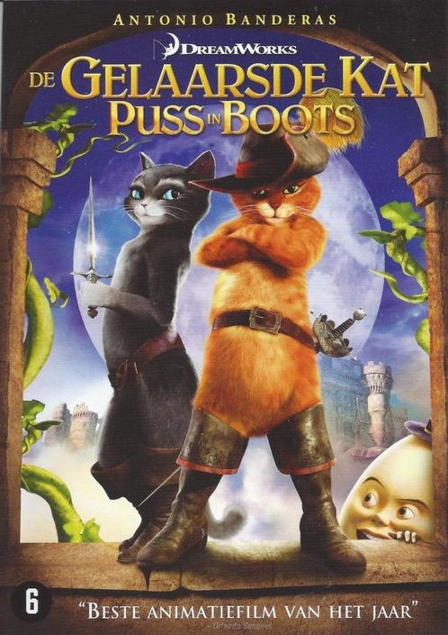 DVD De Gelaarsde Kat - Puss In Boots, Cd's en Dvd's, Dvd's | Kinderen en Jeugd, Zo goed als nieuw, Film, Avontuur, Vanaf 6 jaar