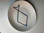 Vintage visschaal visbord met handgeschilderde vis, Huis en Inrichting, Keuken | Servies, Ophalen of Verzenden, Gebruikt, Aardewerk