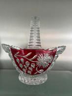 Vintage schaal gesneden tot helder robijnrood Anna Hutte, Antiek en Kunst, Antiek | Glas en Kristal, Ophalen of Verzenden