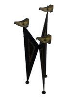 Vintage Hoge vloerkandelaar in brutalist stijl, jaren '70, Vintage, Gebruikt, Vintage, Vintage