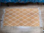Handgemaakt Vloerkleed Baltimore - Oker, Gebruikt, 100 tot 150 cm, Scandinavisch, Wit