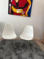 6 eetkamerstoelen - Stijl Vitra Eamnes, Huis en Inrichting, Stoelen, Ophalen, Kunststof, Gebruikt, Wit