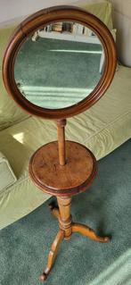 Vintage 1860 Victorian Mahogany Shaving Mirror, Ophalen, Minder dan 50 cm, Gebruikt, Rond